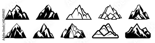 Iceberg silhouette set vector design big pack of illustration and icon