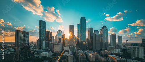 Urban panorama cityscape skyline.
