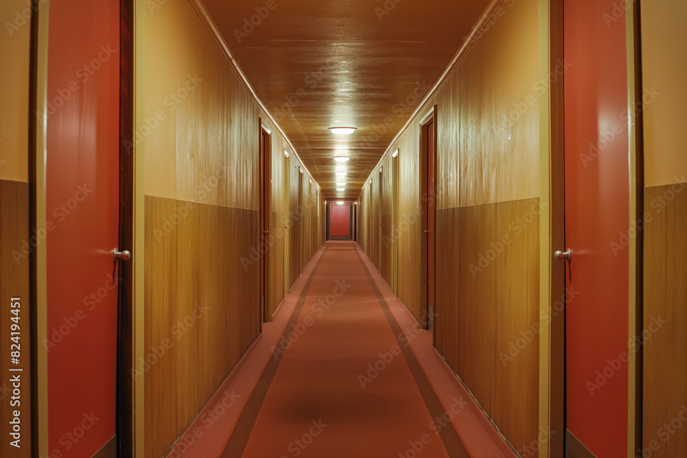 Winding hallways of the 1970's Winding hallways of the 1970's