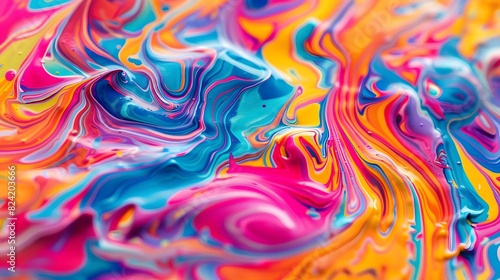 paint splashing in vibrant colors and liquid motion