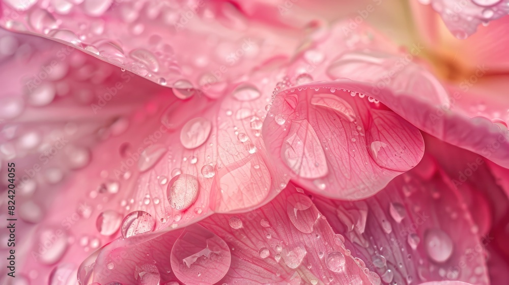 Water droplets on pink flower petals Water droplets on pink flower petals