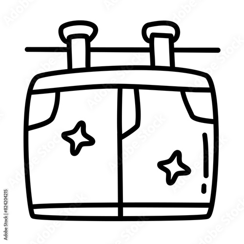 clean pants of laundry and clean service doodle icons