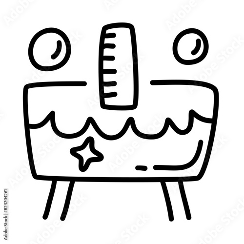 detergent dosage of laundry and clean service doodle icons