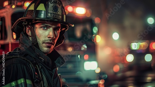 The picture of the firefighter or fireman that their duty is fighting the fire by using the water or fire extinguisher or save the people from the fire, this job require training and strength. AIG43.