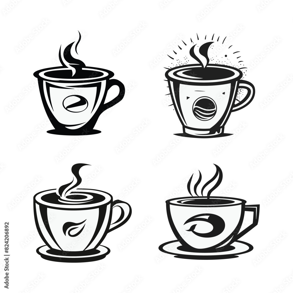 vector coffee cup icons vector coffee cup icons