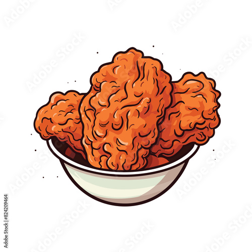 Hand-drawn fried chicken illustration