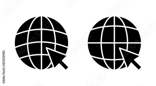 Web icon set. go to web icon. web click icon