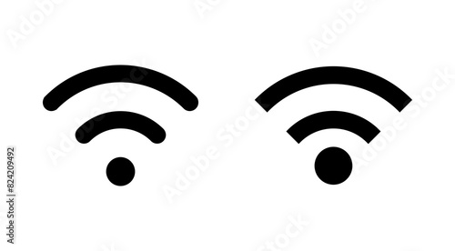 Wifi icon set. signal vector icon. Wireless  icon vector