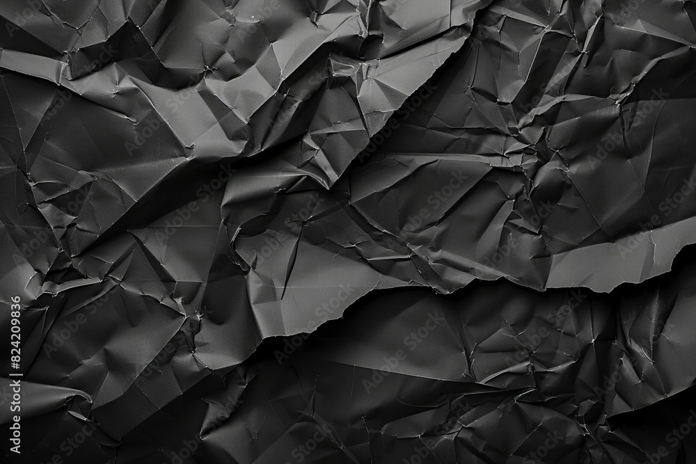 crunched black paper background crunched black paper background
