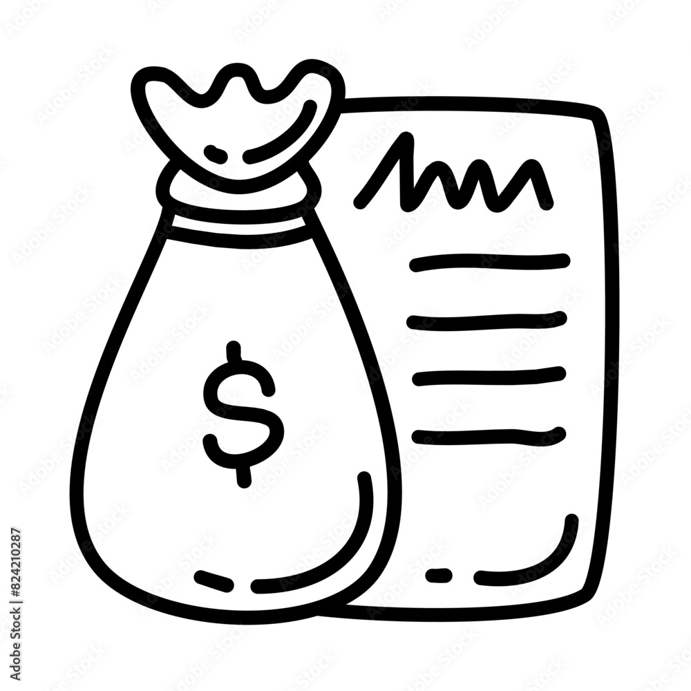 asset agreement of economic and business doodle icons asset agreement of economic and business doodle icons