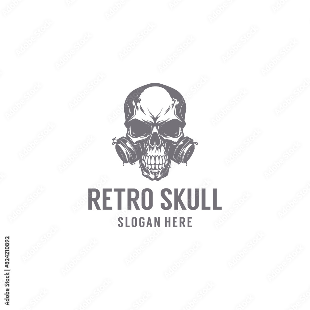 Retro skull logo vector illustration Retro skull logo vector illustration