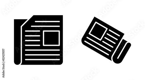 Newspaper icon set. news paper vector sign