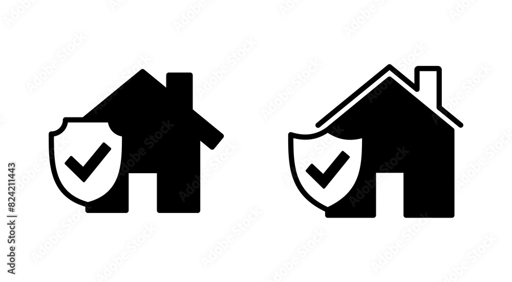 House insurance icon set. house protection icon. House insurance icon set. house protection icon.