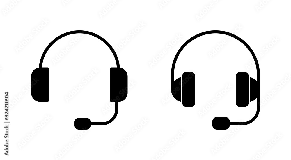 Headphone icon set. Headvector icon symbols Headphone icon set. Headvector icon symbols