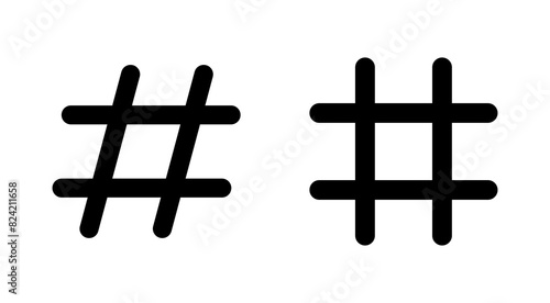 Hashtag icon set. hashtag symbol