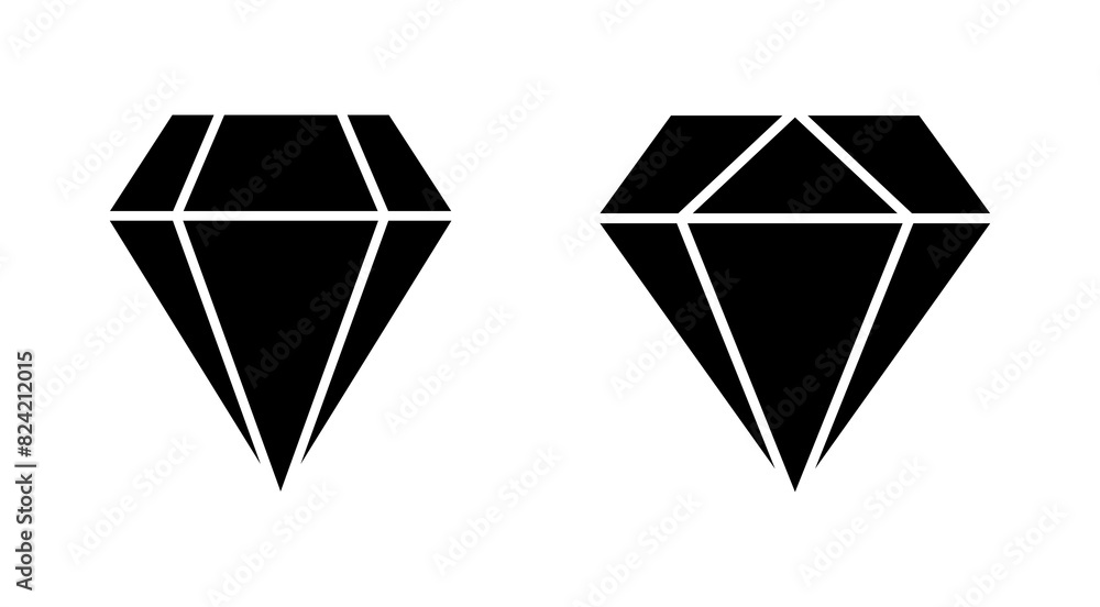 Diamond icon set. diamond gems vector icon. Diamond icon set. diamond gems vector icon.
