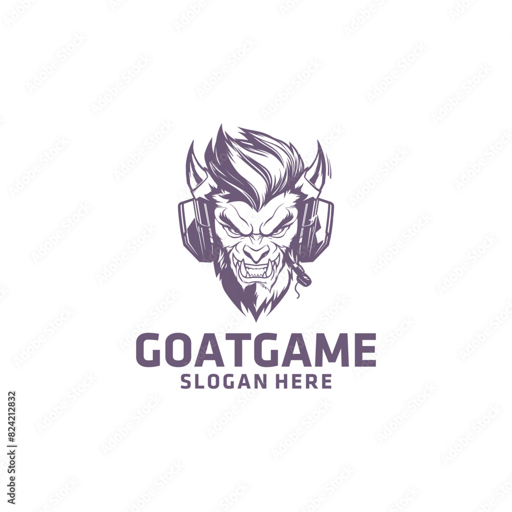 Goat game logo vector illustration Goat game logo vector illustration