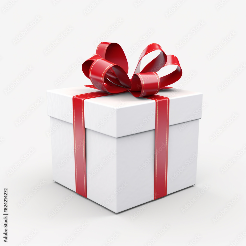 Gift box With ribbon isolated on a background Gift box With ribbon isolated on a background