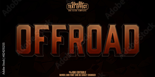 Offroad editable text effect, customizable adventure and dirt 3d font style