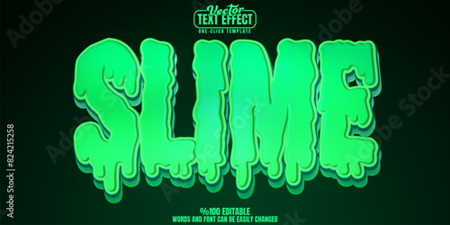 Slime editable text effect, customizable liquid and trash 3D font style