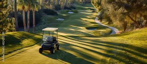 A vibrant golf course hosting a thrilling competition, showcasing the beauty of the sport against picturesque landscapes. 🏌️‍♂️🏆 photo