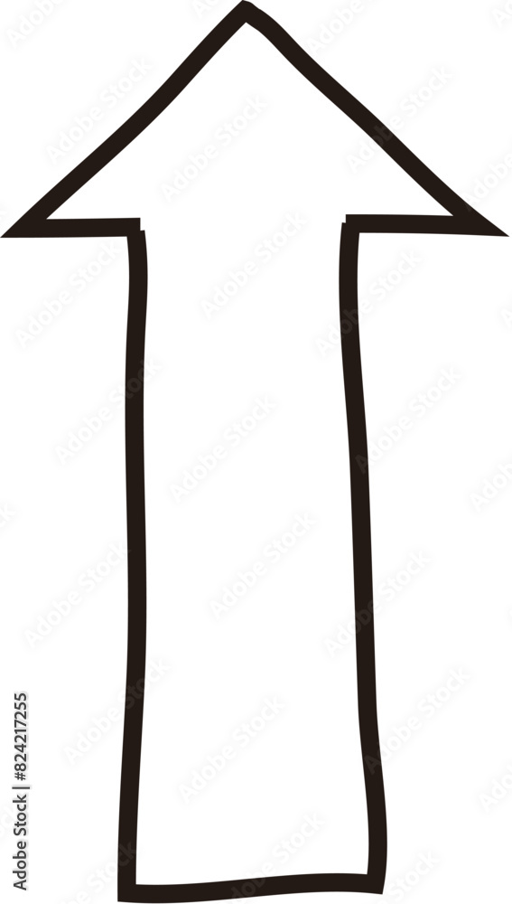 Black outlined up arrow icon Black outlined up arrow icon