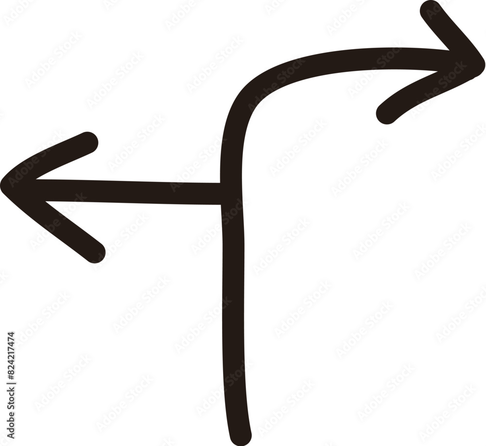Driving icon showing left and right road to go Driving icon showing left and right road to go