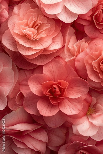 Carnations Rose Petals Blossoms Flowers Top Down View Blooms Nature Natural Beauty Abstract Artwork Background Concept, Web Graphic Wallpaper, Vertical 9:16 Digital Art Backdrop © Jensen Art Co