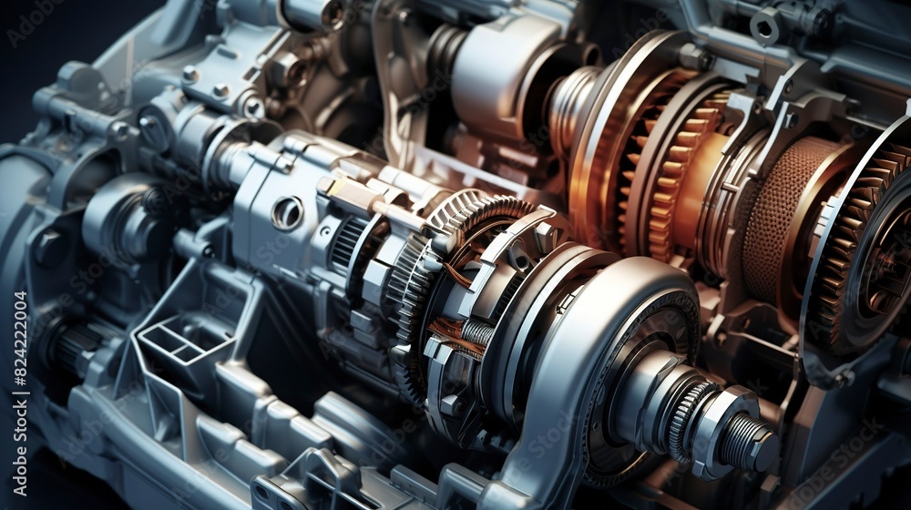 Fototapeta premium A photo of a modern car transmission system.