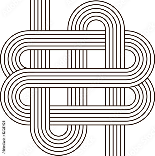 Boho line shapes, abstract zen arc figures