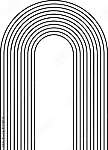 Abstract zen minimalist stripy shape