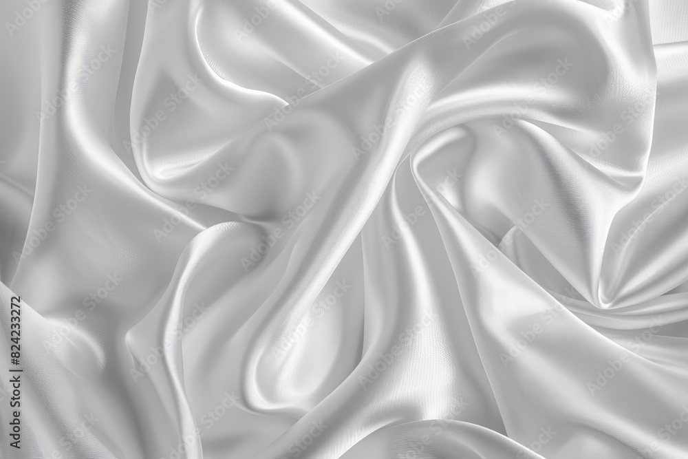 Obraz premium White gray satin texture that is white silver fabric silk panorama background with beautiful soft blur pattern natural.