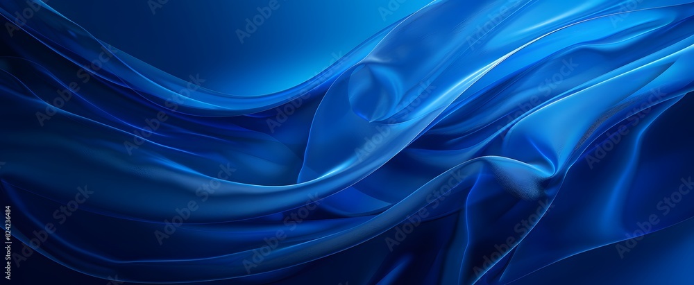 Obraz premium Abstract wavy background gradient Blue. display, copy space. 