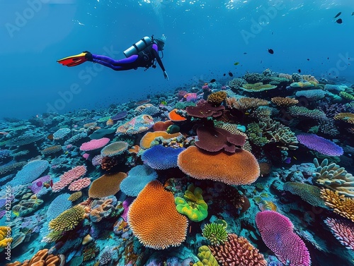 The tireless work of researchers and conservationists on the Great Barrier Reef, studying its ecology and implementing measures to protect and preserve this natural treasure for future photo