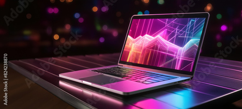 Neon Dreams: Gaming Laptop in the Spotlight