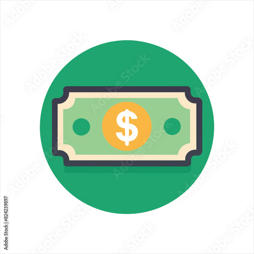 cash icon. Solid icon, Editable stroke. Vector illustration.