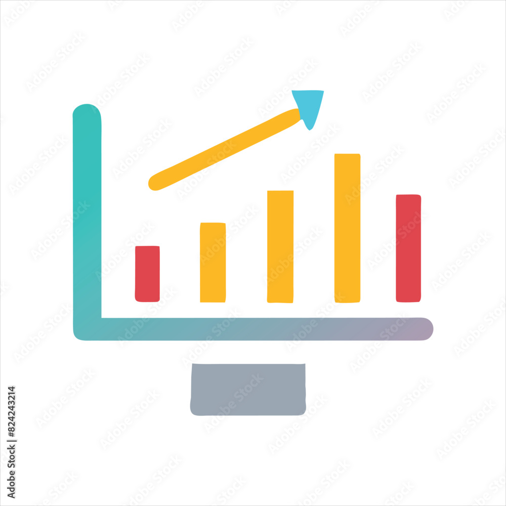 grow icon, business graph with arrow. Solid icon, Editable stroke. Vector illustration. grow icon, business graph with arrow. Solid icon, Editable stroke. Vector illustration.