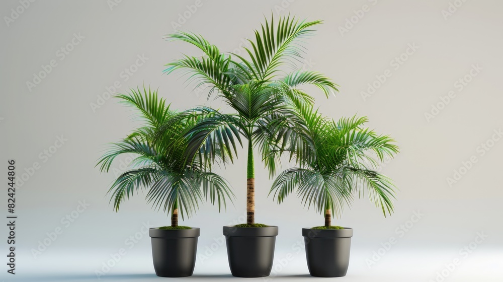 Obraz premium Small palm trees in a pot