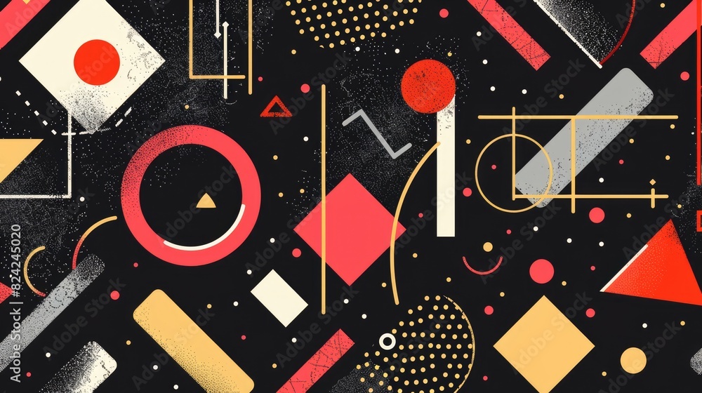 Pattern with geometric shapes Pattern with geometric shapes