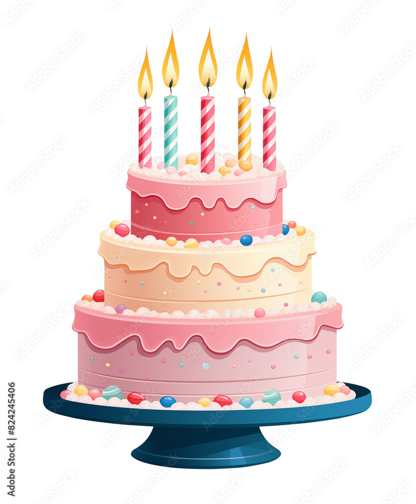 Illustration material of cake with transparent background Illustration material of cake with transparent background