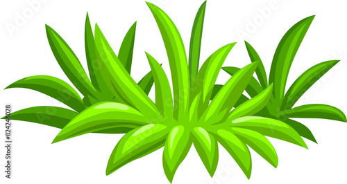 Jurassic jungle plant, cartoon graphic