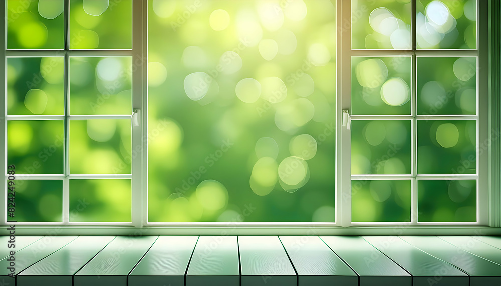Nature of green leaf in garden at summer under sunlight view through ...