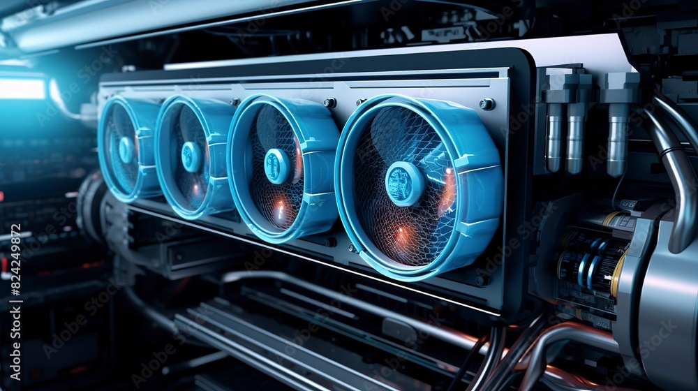 A photo of a modern car HVAC system A photo of a modern car HVAC system