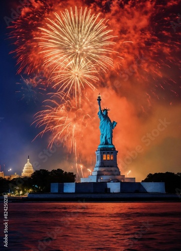 statue of liberty at night © AmaroC