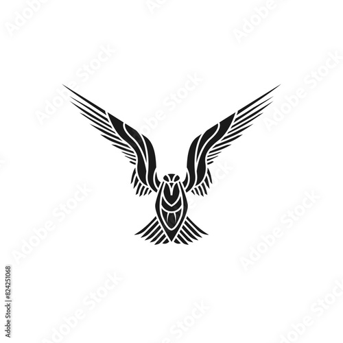 fly seagull icon logo design illustration 2