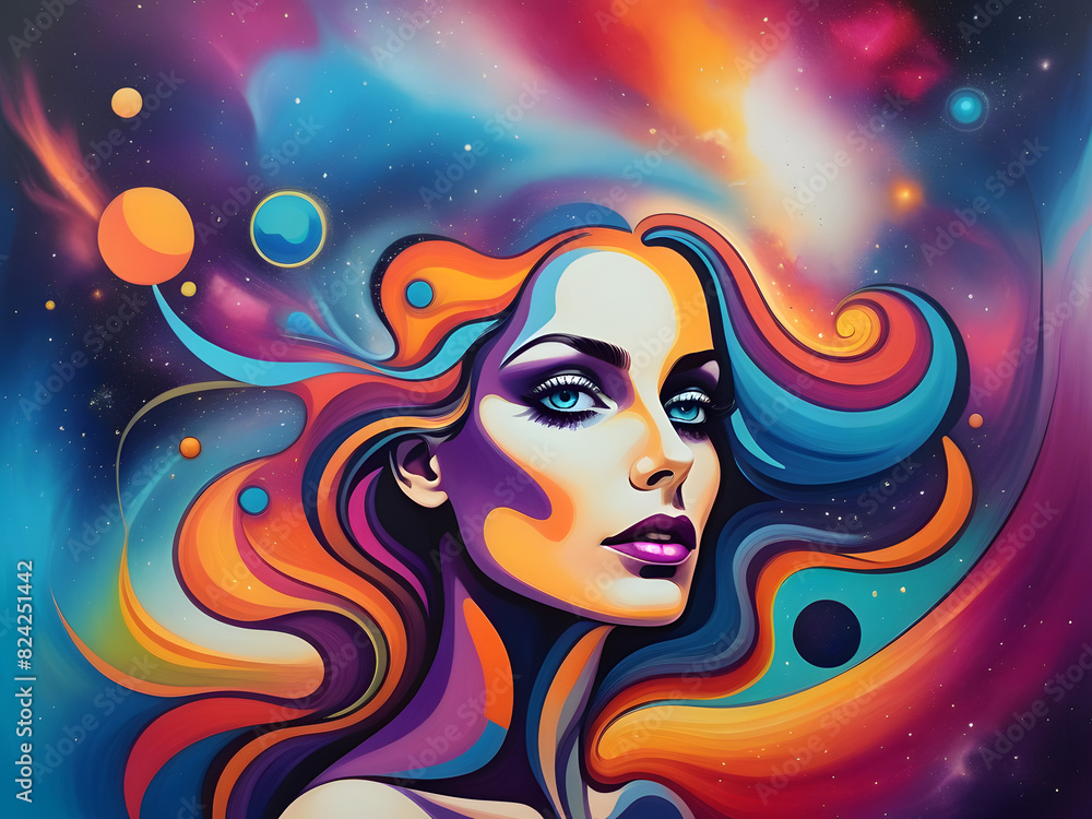 Abstract fine art woman surreal background wallpaper Abstract fine art woman surreal background wallpaper