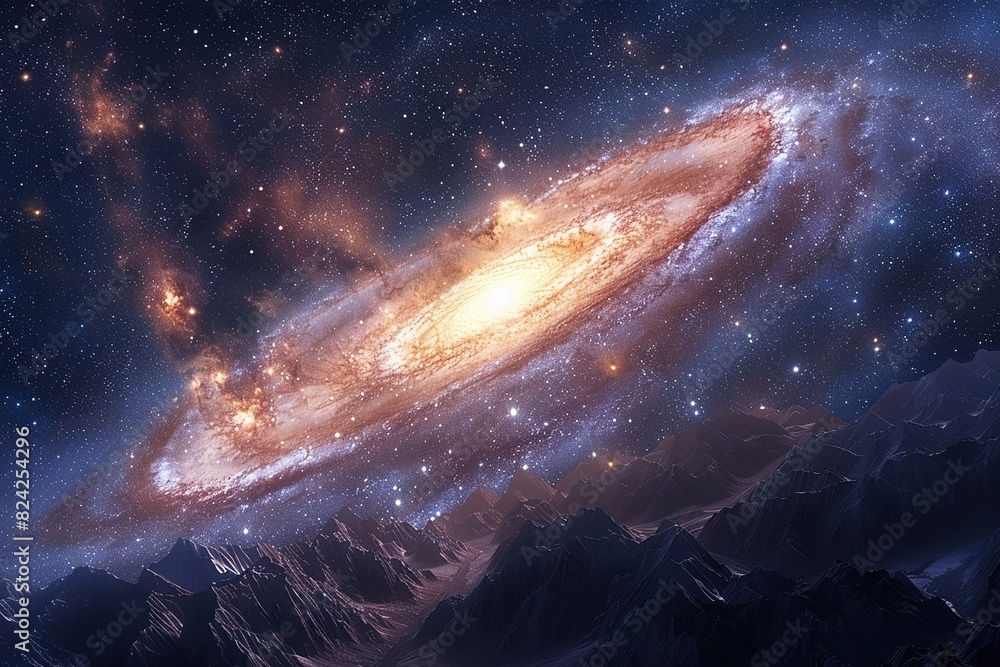 Fototapeta premium Gorgeous Milky Way and Nebula