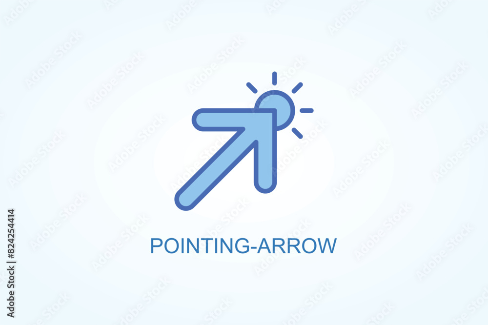 Pointing arrow vector or logo sign symbol illustration Pointing arrow vector or logo sign symbol illustration