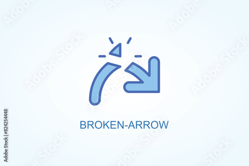 Broken arrow vector  or logo sign symbol illustration