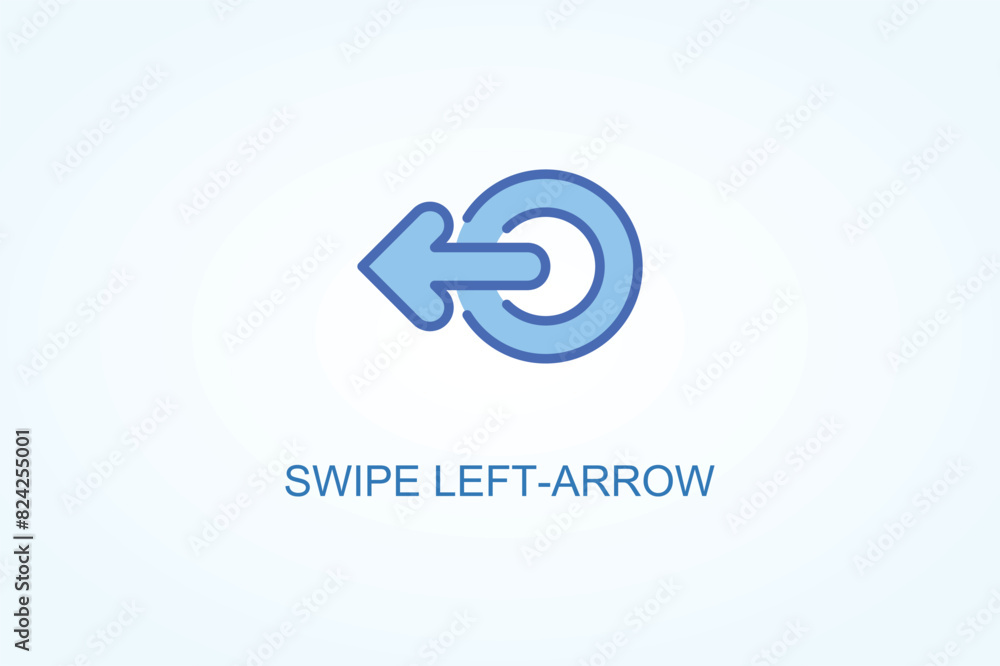 Swipe Left arrow vector  or logo sign symbol illustration